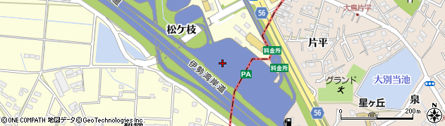 愛知県刈谷市東境町（松ケ枝）周辺の地図