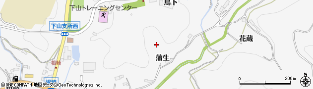 愛知県豊田市大沼町（蒲生）周辺の地図