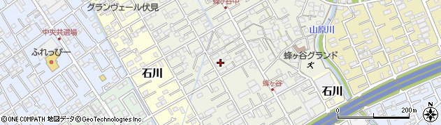静岡県静岡市清水区蜂ヶ谷206周辺の地図