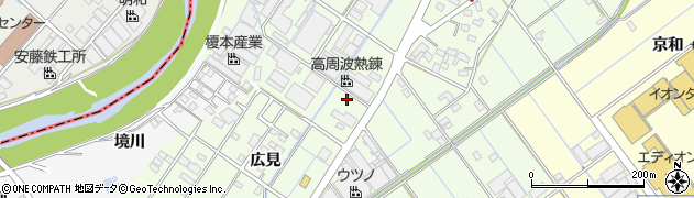 愛知県刈谷市西境町治右田周辺の地図