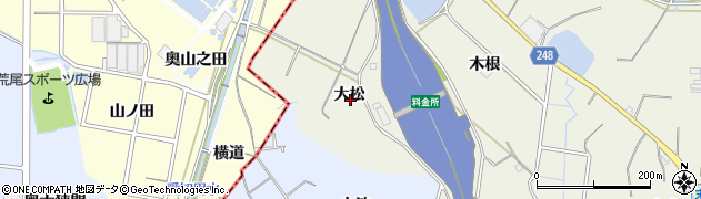 愛知県大府市共和町（大松）周辺の地図