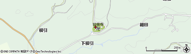 愛知県豊田市花沢町（上根引）周辺の地図