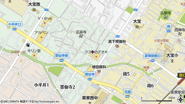 〒520-3035 滋賀県栗東市霊仙寺の地図