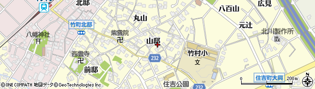 愛知県豊田市住吉町山邸周辺の地図