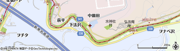 愛知県豊田市桂野町中皿田周辺の地図