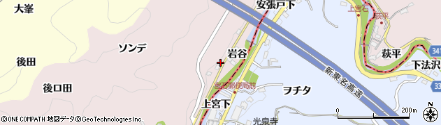 愛知県豊田市桂野町（岩谷）周辺の地図