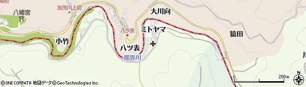 愛知県岡崎市川向町（ミトヤマ）周辺の地図