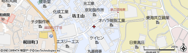 愛知県大府市横根町坊主山周辺の地図
