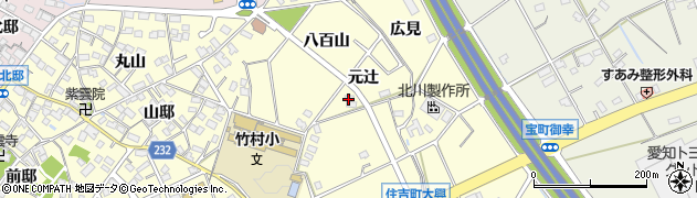 愛知県豊田市住吉町元辻周辺の地図