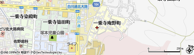 京都府京都市左京区一乗寺庵野町周辺の地図