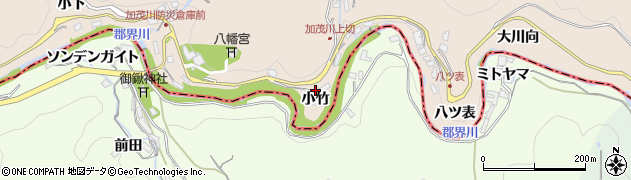 愛知県豊田市加茂川町小竹周辺の地図
