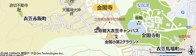 京都府京都市北区衣笠氷室町周辺の地図
