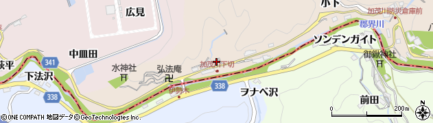 愛知県豊田市加茂川町（大下）周辺の地図