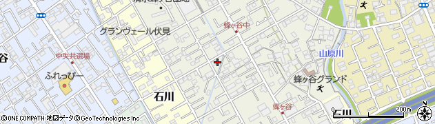 静岡県静岡市清水区蜂ヶ谷203周辺の地図