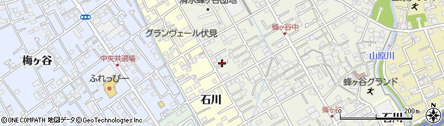 静岡県静岡市清水区蜂ヶ谷224周辺の地図