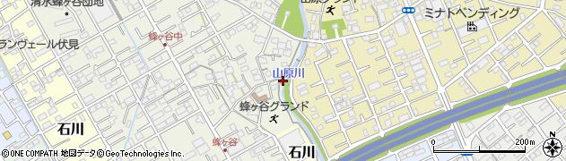 静岡県静岡市清水区蜂ヶ谷159周辺の地図