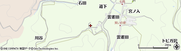 愛知県豊田市滝脇町（向田）周辺の地図