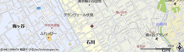 静岡県静岡市清水区蜂ヶ谷226周辺の地図
