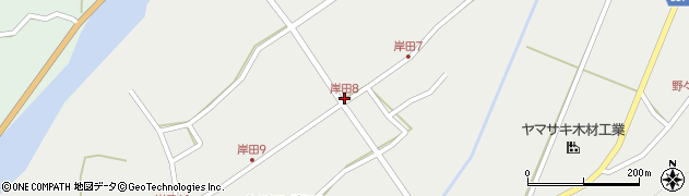 岸田8周辺の地図
