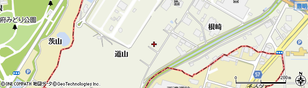 愛知県豊明市栄町（道山）周辺の地図