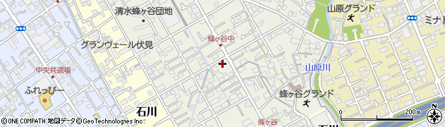 静岡県静岡市清水区蜂ヶ谷200周辺の地図