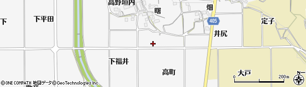 京都府亀岡市河原林町河原尻（高町）周辺の地図