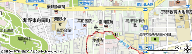 京都府京都市北区紫野雲林院町周辺の地図