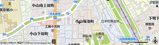 京都府京都市北区小山堀池町周辺の地図
