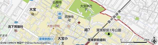 滋賀県栗東市綣7丁目周辺の地図