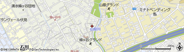 静岡県静岡市清水区蜂ヶ谷162周辺の地図