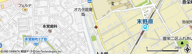 愛知県豊田市鴛鴨町（上大岨）周辺の地図