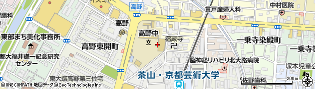 京都府京都市左京区田中上古川町周辺の地図