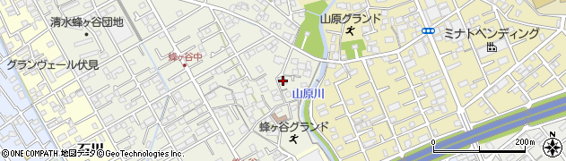 静岡県静岡市清水区蜂ヶ谷174周辺の地図