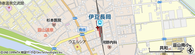 伊豆長岡駅周辺の地図