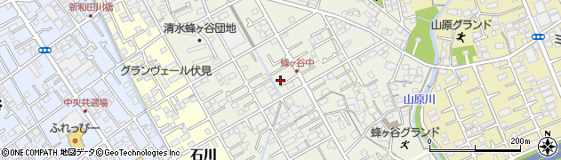 静岡県静岡市清水区蜂ヶ谷252周辺の地図