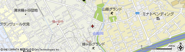 静岡県静岡市清水区蜂ヶ谷171周辺の地図