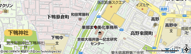 京都府京都市左京区高野西開町周辺の地図
