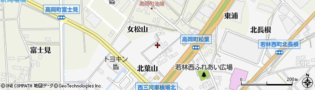 愛知県豊田市若林西町（北間）周辺の地図