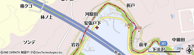 愛知県岡崎市宮石町（安張戸上）周辺の地図