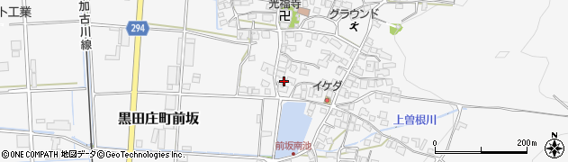 兵庫県西脇市黒田庄町前坂242周辺の地図