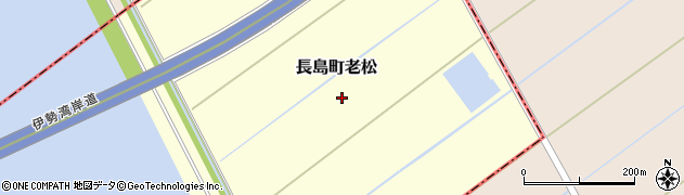 三重県桑名市長島町老松周辺の地図