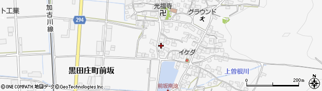 兵庫県西脇市黒田庄町前坂238周辺の地図