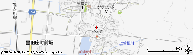 兵庫県西脇市黒田庄町前坂307周辺の地図