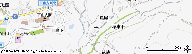 愛知県豊田市大沼町鳥屋周辺の地図