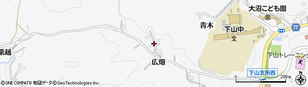 愛知県豊田市大沼町広畑17周辺の地図