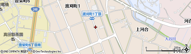 愛知県豊田市渡刈町東大新田周辺の地図