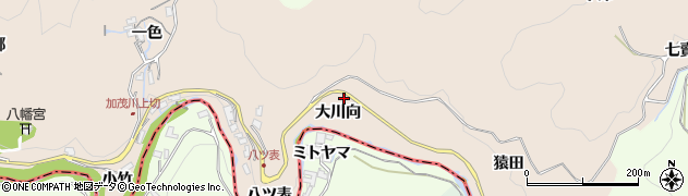 愛知県豊田市加茂川町（大川向）周辺の地図