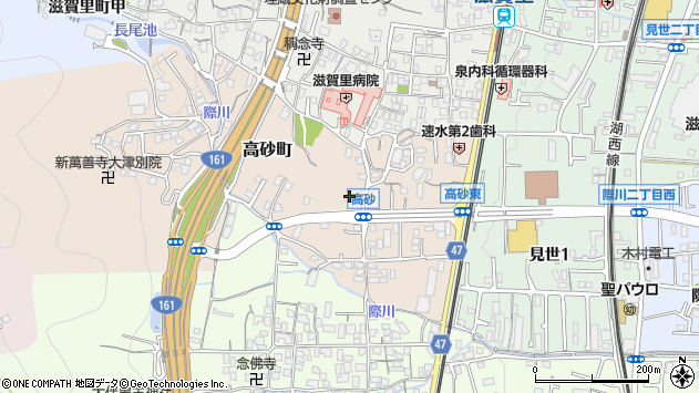 〒520-0005 滋賀県大津市高砂町の地図