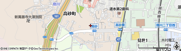 滋賀県大津市高砂町周辺の地図