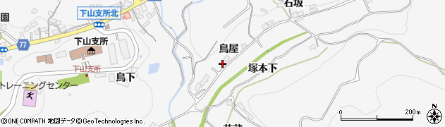 愛知県豊田市大沼町鳥屋34周辺の地図
